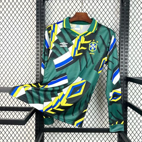 Retro Brazil 1994 Goalkeeper Long Sleeve Jersey S-2XL