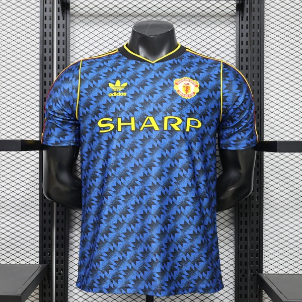 Manchester United 2025/26 Dark Blue Retro Version Player Version Jersey S-2XL