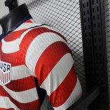 USA 2026 World Cup Home Long Sleeve Player Version Jersey S-2XL