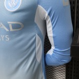 Manchester City 2026/27 Home Long Sleeve  player version Jersey  S-XXL