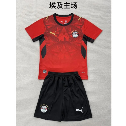 = Kids Kit Egypt 2026 World Cup Home soccer jersey size 16-28