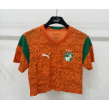 Women Côte d'Ivoire 2026 World Cup Home Cropped jersey size S-XXL