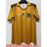 Mens South Africa 2026 World Cup Yellow Special Jersey S-4XL
