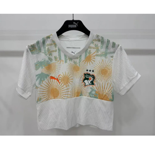 Women CÔTE D’IVOIRE 2026 World Cup away Cropped jersey size S-XXL