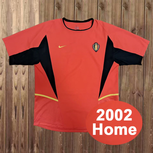 Retro Belgium 2002 Home Soccer Jersey Size S-2XL