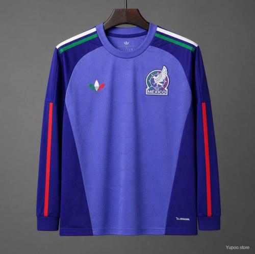 Mexico 2026 World Cup Purple Goalkeeper Long sleeve soccer jersey S-4XL