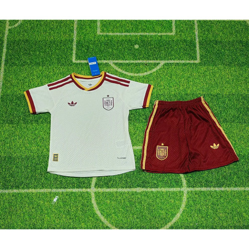 Spain 2026 World Cup Away Player Version kids Soccer jersey