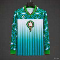 Retro 1994 Morocco Away Green Long Sleeve Jersey S-2XL