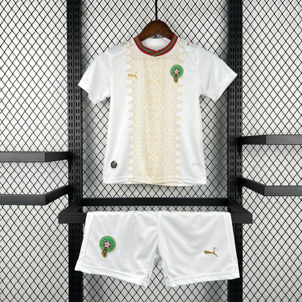 Morocco 2026 World Cup Away Kid kit size 16-28