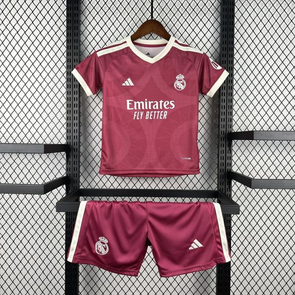 Real Madrid 2026/27 Away Pink  Kids kit Jerseys SIZE 16-28