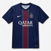 PSG Paris 2025/26 Home Champion Version Soccer Jersey Size S-4XL With 2 Stars