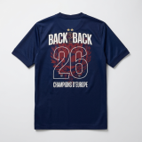 PSG Paris 2025/26 Home Champion Version Soccer Jersey Size S-4XL With 2 Stars