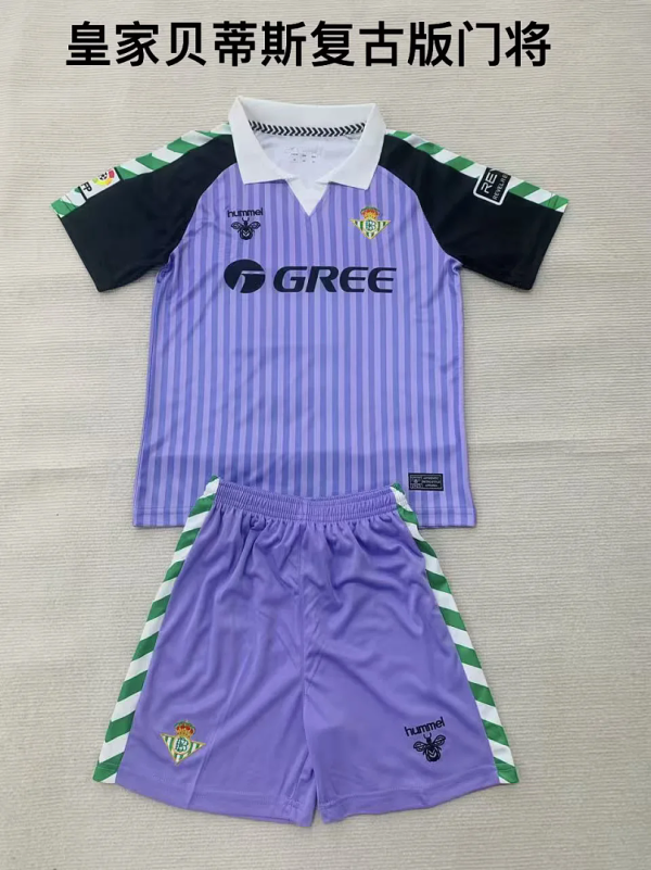 2025/26 Kids Real Betis Retro Model Purple size: 16-28