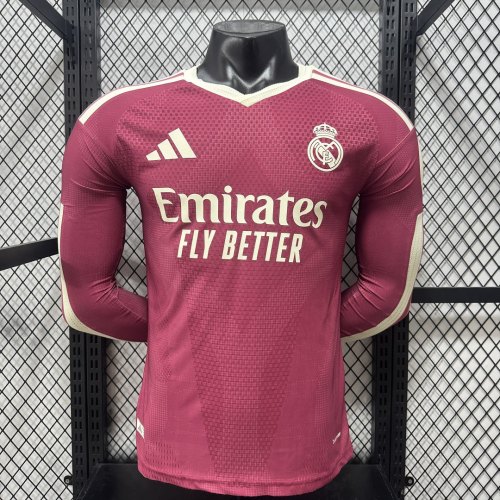 Mens Real Madrid 2026/27 Third Away Long Sleeve Player Version Jersey S-3