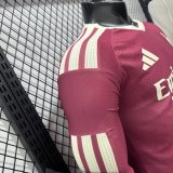 Mens Real Madrid 2026/27 Third Away Long Sleeve Player Version Jersey S-3