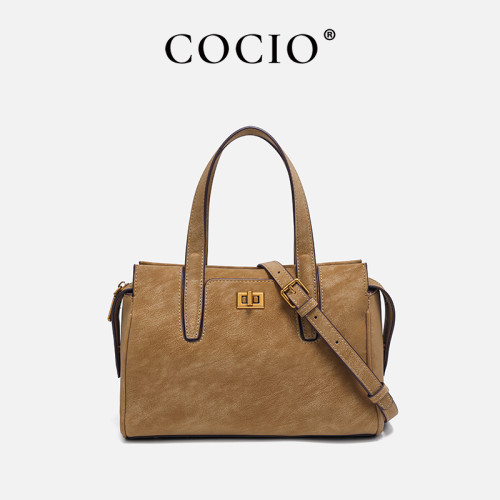 Retro Brown Suede Handbag For Women Work Bag bolsos mujer сумка женская stylish  everyday lightweight simple