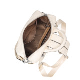 COCIO Cream White Snake Pattern Backpack Versatile Daily & Travel Shoulder Bag сумка женскаяWomen's bag bolsos mujer Casual 2026