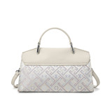 COCIO Beige Pattern Flap Handbag bolsa feminina clutch bags woman fashion casual vintage y2k daily travel work