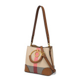 COCIO Brown Checkered Shoulder Bag Sac à Main Femme Handbag Women Bags for Woman 2026 Clutch Purse Evening Bag Lightweight Leather
