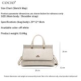 COCIO White Snake Texture Top Handle sac à main femme Handbag women bags for woman clutch purse casual daily evening vintage chic 2026