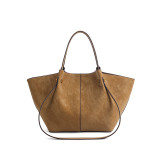 COCIO Brown Suede Tote Bag Versatile Daily & Office сумка женская Women's bag bolsos mujer sac à main femme 2026