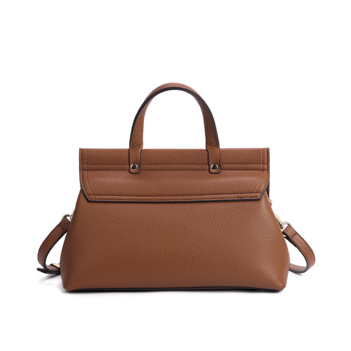 COCIO Elegant Brown Textured Top Handle Satchel Bag Versatile Crossbody For Office & Daily Use sac à main femme