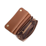COCIO Elegant Brown Textured Top Handle Satchel Bag Versatile Crossbody For Office & Daily Use sac à main femme