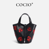 COCIO Cream White Snake Pattern Backpack Versatile Daily & Travel Shoulder Bag сумка женскаяWomen's bag bolsos mujer Casual 2026
