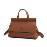 COCIO Elegant Brown Textured Top Handle Satchel Bag Versatile Crossbody For Office & Daily Use sac à main femme