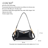 COCIO Vintage Oil Wax Leather Underarm Bag  Women's Daily Shoulder Handbag bags for woman bolsas de mujer 여성가방 2026