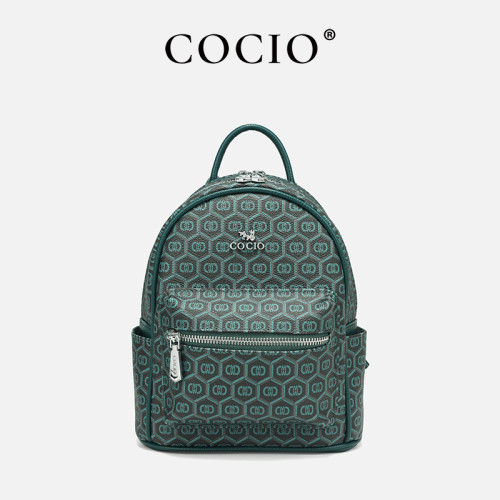 COCIO New Green Floral Leaf Printed Mini Backpack сумка женская Bolsos Mujer Lightweight Daily Casual Outdoor Travel Daypack 2026