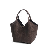 COCIO Brown Suede Tote Bag Versatile Daily & Office сумка женская Women's bag bolsos mujer sac à main femme 2026