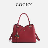 COCIO Red Elegant Evening Clutch Bag Pochette Soirée Femme Texture Minimalist Bolsas De Mujer Lightweight Compact Crossbody Handbag