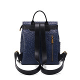 COCIO Blue Ostrich Pattern Backpack Versatile Daily & Travel сумка женская Women's bag bolsos mujer sac à main femme 2026