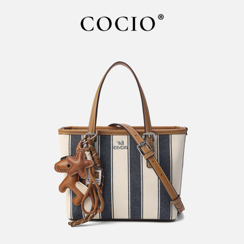 COCIO Casual Striped Canvas Shoulder Bag сумка женская Women's bag bolsos mujer sac à main femme bags for woman bolsas de mujer Women 2026