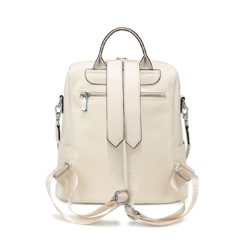 COCIO Cream White Snake Pattern Backpack Versatile Daily & Travel Shoulder Bag сумка женскаяWomen's bag bolsos mujer Casual 2026