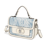 COCIO Denim Blue White Lace Handbag Fresh Elegant Crossbody Bag 2026 New Womens Top Handle Bolsos Mujer Sac à Main 2026