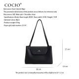 COCIO Vintage Black Flap Knot Top Handle Crossbody sac à main femme Handbag women casual evening clutch purse 2026