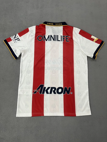 Chivas 2026/27 120th Anniversary soccer jersey size S-4XL