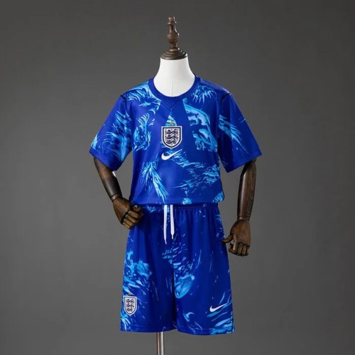 England 2026 World Cup Blue Goalkeeper kids Soccer jersey