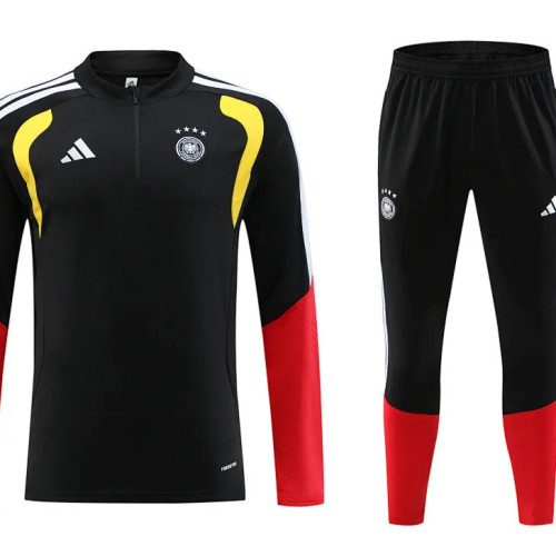 Germany 2025/26 Black Half zipper training clothes Kid Size