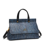 COCIO Blue Textured Handbag сумка Bag bolsas de mujer woman handbag mini sac à main bolso fiesta mujer Women's