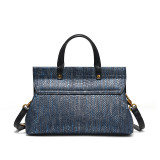 COCIO Blue Textured Handbag сумка Bag bolsas de mujer woman handbag mini sac à main bolso fiesta mujer Women's