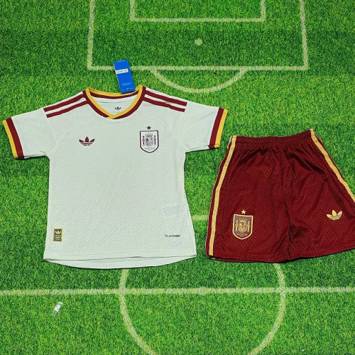 Spain 2026 World Cup Away Player Version kids Soccer jersey