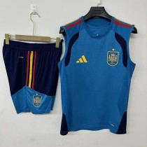 Spain 2025/26 Blue Vest  Suit Size S-2XL