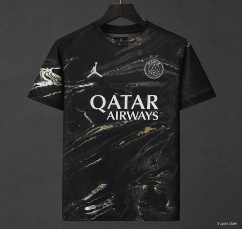 2 Stars 2025/26 PSG × Jordan Brand Fouth Black Jersey With Champions of Europe 2026