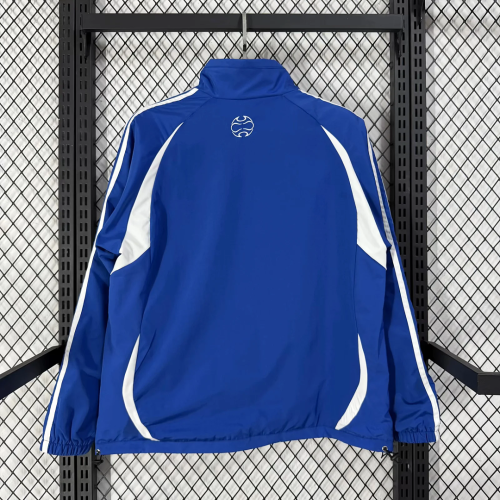 Retro 2006 Greece blue white Windbreaker Jacket  S-2XL