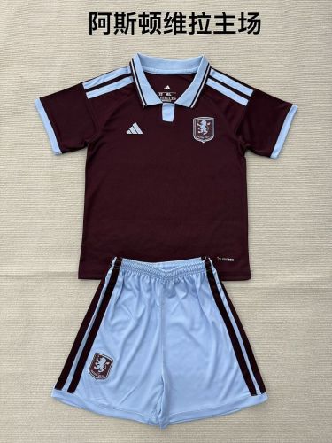 Kids Kit Aston Villa  206/27 Home Soccer Jersey 16-28