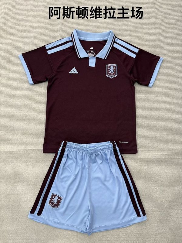 Kids Kit Aston Villa  206/27 Home Soccer Jersey 16-28