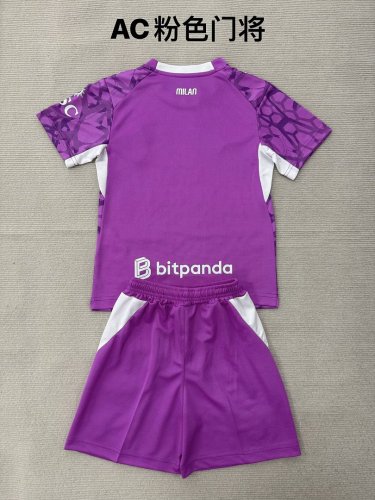 AC Milan 2026/27 Purple Goalkeeper  Kids kit  Size16-28